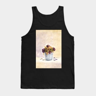 Timeless Beauty of the Withered Roses Wallart Tank Top